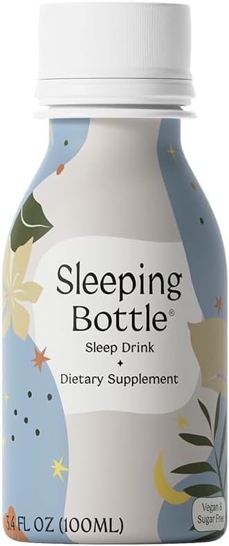 Sleep Aid Drink Melatonin Free Vegan No-Sugar Cherry Flavor (3.4 Fl Oz Pack of 6)