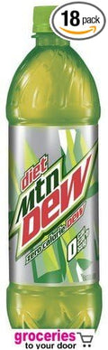 Mountain Dew Diet Soda 24 oz Bottle (Pack of 18)