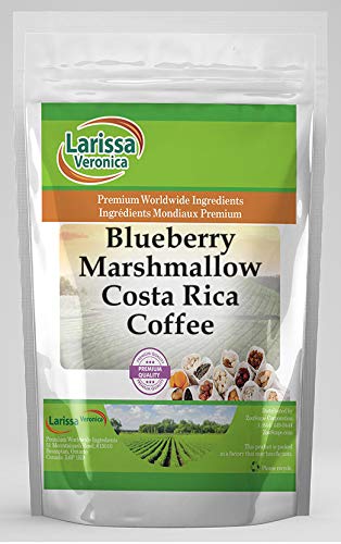 Blueberry Marshmallow Costa Rica Coffee (Gourmet Naturally Flavored Whole Coffee Beans) (8 oz ZIN: 562435)