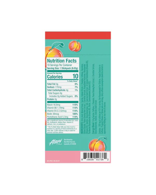 Alani Energy Drinks Mix Variety Pack (Pack of 20) | JUICY PEACH Flavor | Sugar-Free Low-Calorie Energy Boost Drink | Product delivered exactly as depicted in the images