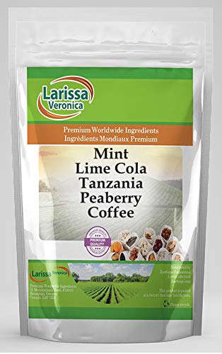 Mint Lime Cola Tanzania Peaberry Coffee (Gourmet Naturally Flavored Whole Coffee Beans) (16 oz ZIN: 569046)