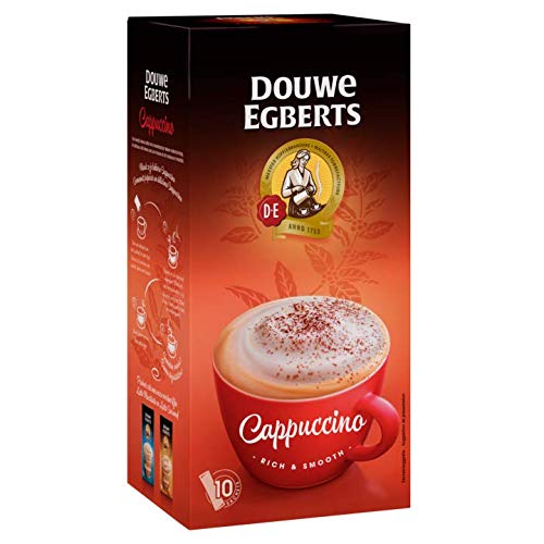 Instant Coffee Packets | Douwe Egberts | Cappuccino Solution Coffee 10 Pieces | Total Weight 4.41 ounce