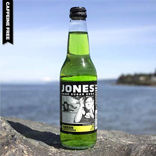 Jones Soda 12 ounce Glass Bottles (Green Apple 6 Bottles)