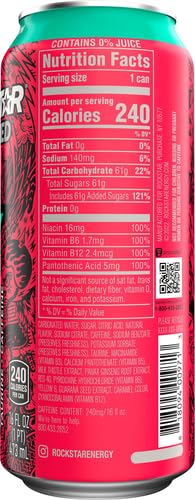 Rockstar Punched Watermelon 16 Oz Can (Pack of 3)