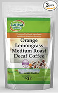 Orange Lemongrass Medium Roast Decaf Coffee (Gourmet Naturally Flavored Whole Coffee Beans) (8 oz ZIN: 560753) - 3 Pack