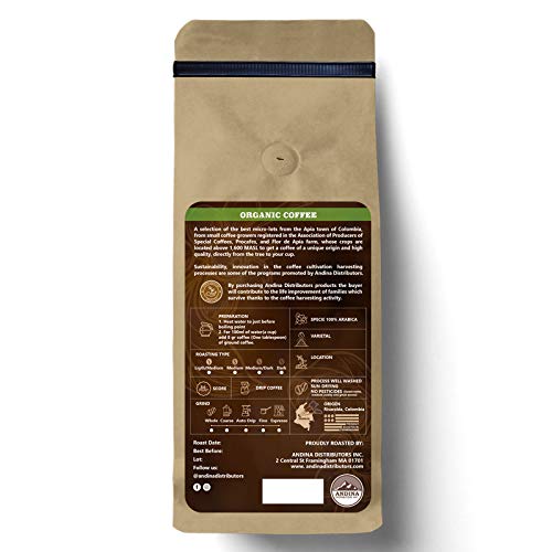 Andina Colombian Organic Medium Roast - Ground Coffee 100% Arabica (5)