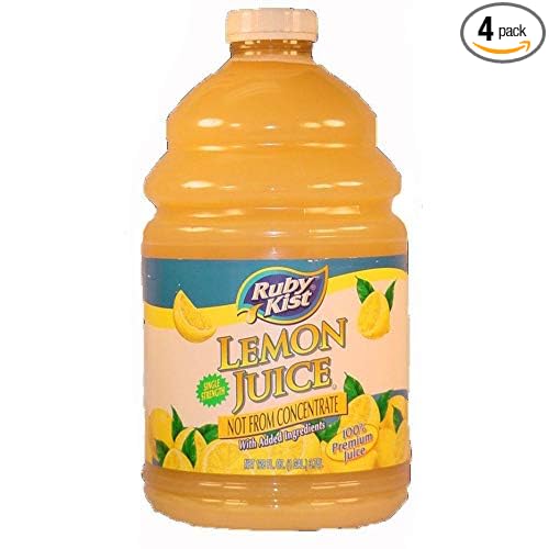 Juice Lemon Plastic Bottle 4 Case 1 Gallon
