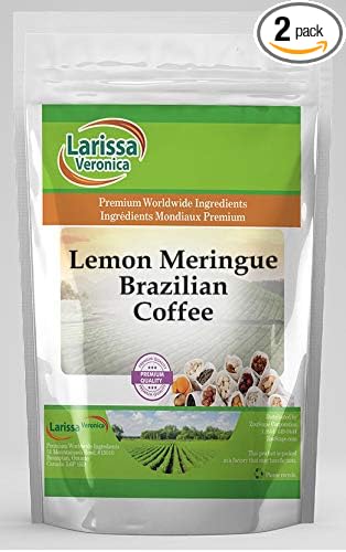 Lemon Meringue Brazilian Coffee (Gourmet Naturally Flavored Whole Coffee Beans) (16 oz ZIN: 553709) - 2 Pack