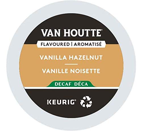 Van Houtte Vanilla Hazelnut Decaf Coffee Single-Serve K-Cup Pods Flavored Light Roast Coffee 96 Count