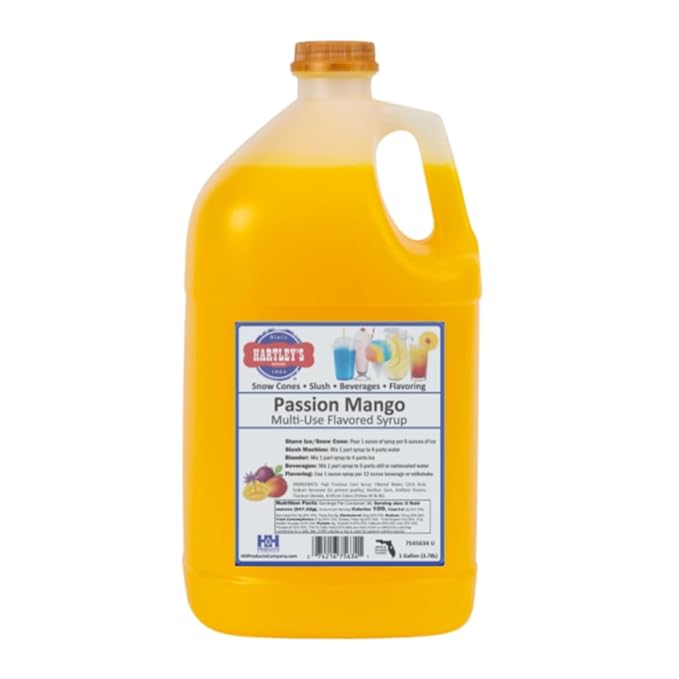 Hartley's Multi-Use Flavored Syrup 1 Gallon (Passion Mango)