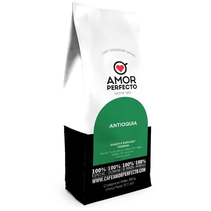 Amor Perfecto coffee roasted ground Coffee (2 pack) Cherry - Blackberry &amp Peach - Grapefruit flavor Cafe amor perfecto Colombiano Cereza - Mora durazno - toronja Colombian Coffee amor perfecto co