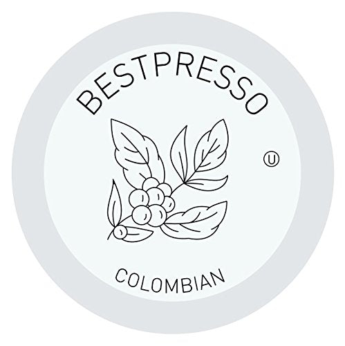Bestpresso Coffee Colombian Single Serve 72 Count (Compatible with 2.0 Keurig Brewers) 6 packs of 12 cups