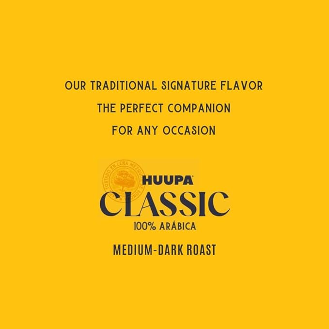 HUUPA Classic Wood-Fired Roasted Coffee Organic Arabica Coffee from Chiapas Medium Roast Ground Classic 16 oz
