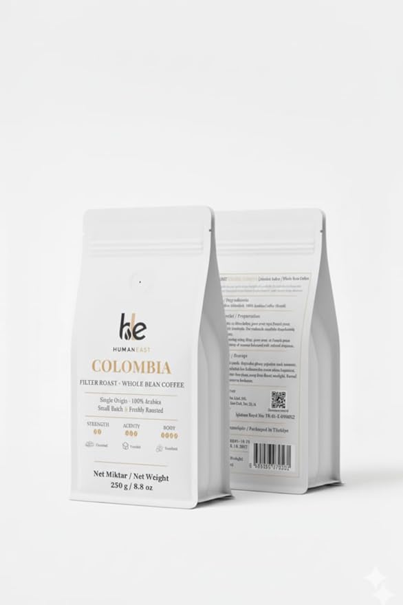 Humaneast Colombia Single Origin Ground Coffee 8.8 oz (250 g) Medium Roast Specialty Coffee