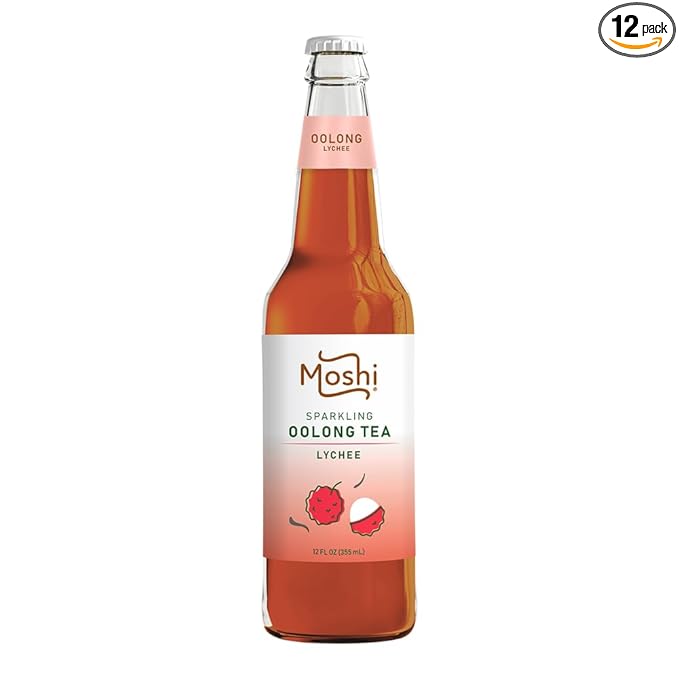 Moshi Sparkling Drinks - Lychee Oolong Tea (12 Bottles)