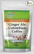 Ginger Ale Colombian Coffee (Gourmet Naturally Flavored Whole Coffee Beans) (16 oz ZIN: 551919) - 3 Pack