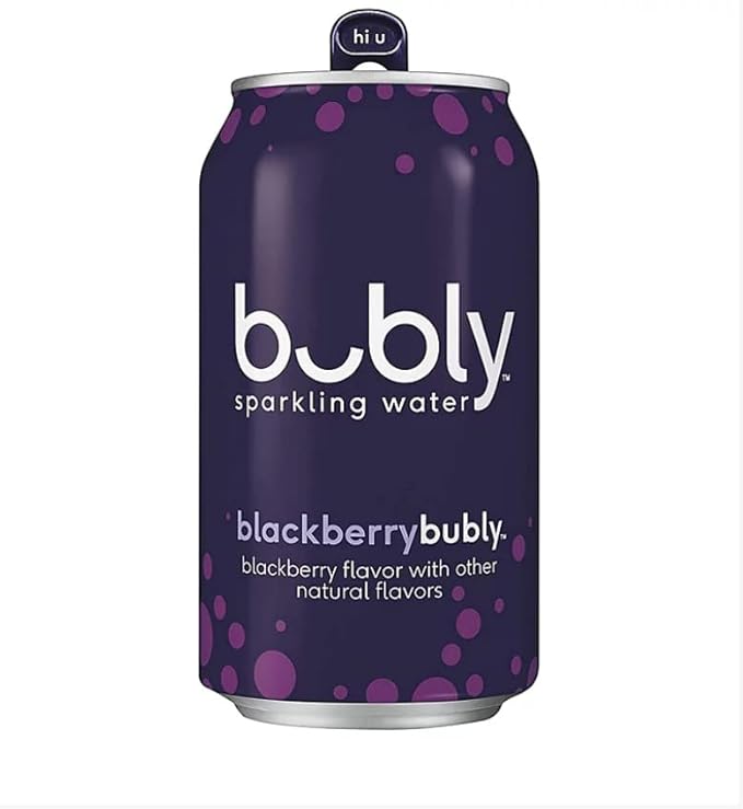 BEEQ- (Pack of) bubly Sparkling Water Berry Bliss Sampler 12 fl oz. Cans Multi Flavor Soft Drink Bundle | Assortment Soda Refrigerator Restock Kit of Soda (Variety 15 Pack)