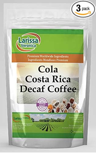 Cola Costa Rica Decaf Coffee (Gourmet Naturally Flavored Whole Coffee Beans) (16 oz ZIN: 550270) - 3 Pack