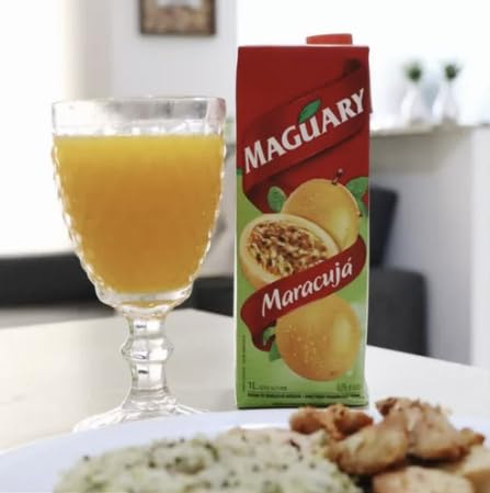 Suco Nectar de Maracujá Brasileiro Maguary 1 L - Pack of 3x1 L - Brazilian Passion Fruit Juice