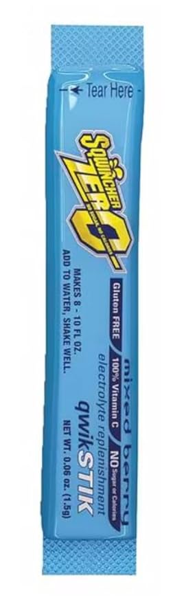 Zero Sugar Qwik Stik Bundle - Assorted Electrolyte Powdered Beverage Mix 10 oz Yield Per Unit - Pack of 300