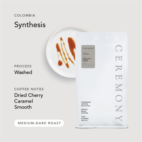 Ceremony Coffee Roasters - Synthesis House Blend - Specialty Whole Bean or Ground Coffee- 2lb Bag (Whole Bean)