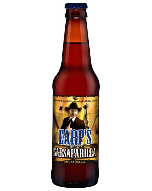 Iconic Old-Time Brand Soda Earp's Original Sarsaparilla 12 oz (48 pack)