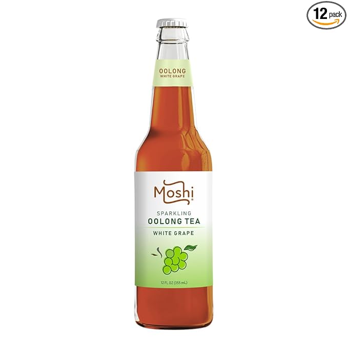 Moshi Sparkling Drinks - White Grape Oolong Tea (12 Bottles)