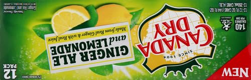 Canada Dry Ginger Ale and Lemonade 12 fl oz cans (pack of 12)