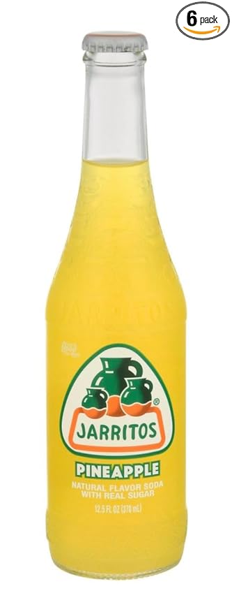 Jarritos Piña | Pineapple Soda 12.5oz Glass Bottle Pack of 6