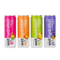 Wet Hydration | Functional Wellness Water Non-Carbonated - Trial Pack (12 Ounce Cans Pack of 4) - Flavored Water Hydration Drink No Sugar No Artificial Ingredients Zero Calories (Packaging May V