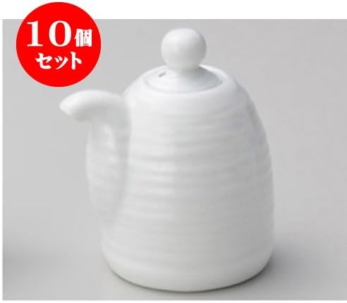 Set of 10 Seasoning White Porcelain Juice (Large) [2.9 x 4.1 inches (7.4 x 10.5 cm) 8.1 fl oz (230 cc)] Made overseas Restaurants Inns Restaurants Commercial Use