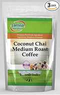 Coconut Chai Medium Roast Coffee (Gourmet Naturally Flavored Whole Coffee Beans) (16 oz ZIN: 570267) - 3 Pack