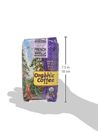 The Organic Coffee Company Whole Bean Coffee French Vanilla 12 Ounce