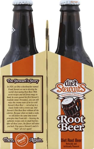 Stewart Sodas Diet Root Beer 4pk 12 oz