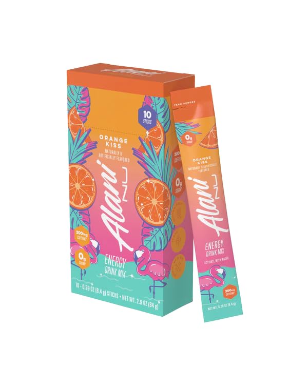 Alani Energy Drinks Mix Variety Pack (Pack of 20) | Pink Slush &amp Orange kiss | Sugar-Free Low-Calorie Energy Boost Drink | Product delivered exactly as depicted in the images