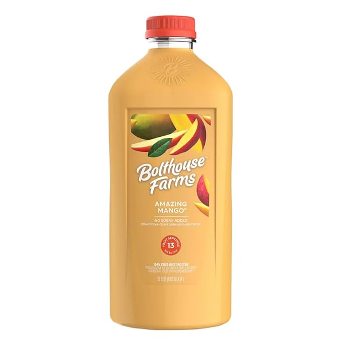 Bolt house Farm Amazing Mango 100% Fruit Juice Smoothie 52 oz (Pack of 3)