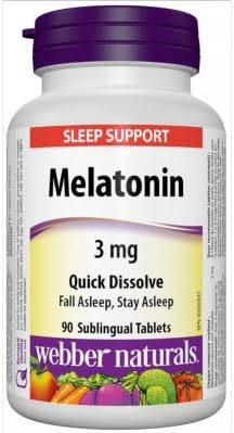 Webber Naturals Melatonin Quick Dissolve 3 mg 90 sublingual tabs