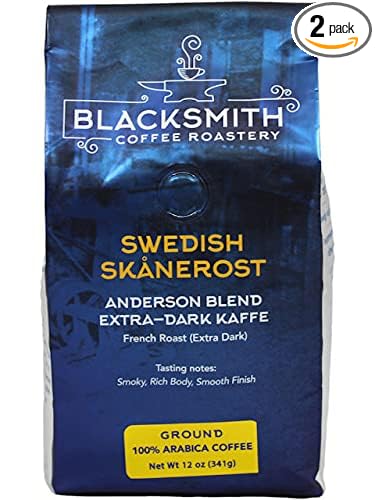 Blacksmith Shop Swedish Skanerost Ground Coffee 12 oz. (2 pack)