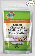 Lemon Cheesecake Medium Roast Decaf Coffee (Gourmet Naturally Flavored Whole Coffee Beans) (8 oz ZIN: 564081) - 2 Pack