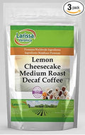 Lemon Cheesecake Medium Roast Decaf Coffee (Gourmet Naturally Flavored Whole Coffee Beans) (8 oz ZIN: 564081) - 3 Pack