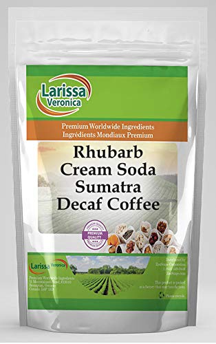 Rhubarb Cream Soda Sumatra Decaf Coffee (Gourmet Naturally Flavored Whole Coffee Beans) (8 oz ZIN: 561652)