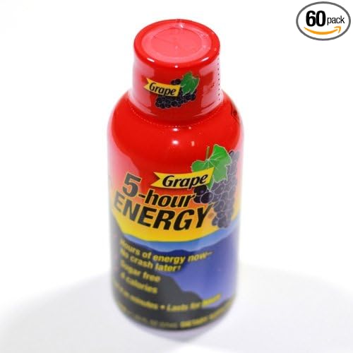 5 Hour Energy Grape - 60 Pack + Energy Drink Outlet Sticker