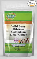 Wild Berry Hibiscus Colombian Decaf Coffee (Gourmet Naturally Flavored Whole Coffee Beans) (4 oz ZIN: 564713) - 2 Pack