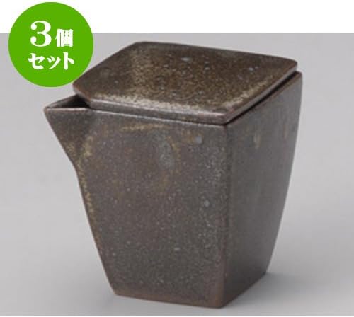 Karatsu Marbled Square Juice Set of 3 Seasonings Large 2.8 x 2.8 x 3.1 inches (7 x 7 x 8 cm) 6.1 fl oz (180 cc) Earth Restaurants Inns Restaurants Commercial Use