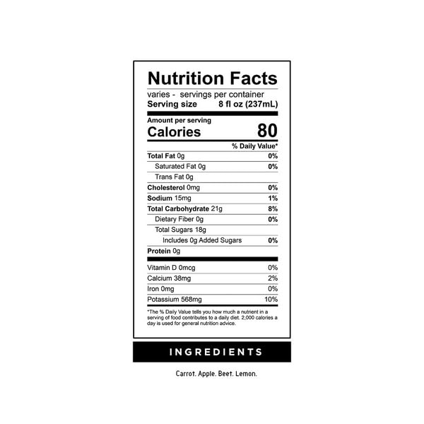 Dtox Juice – Hard to Beet Box | Cold-Pressed Beet Carrot &amp Apple Juice | Fresh Plant-Based Beverage (12-Pack 12oz Bottles)