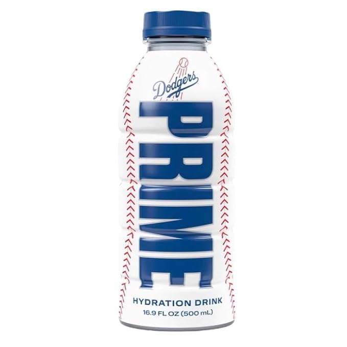 PRIME Hydration Sports Drink by Logan Paul &amp KSI - Los Angeles (LA) Dodgers + Glowberry - 500ml Bottle