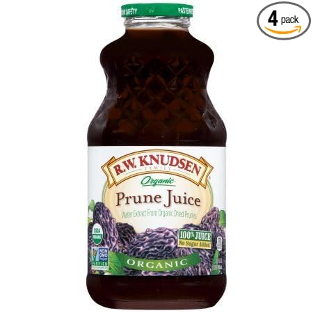 PACK OF 4 - R.W. Knudsen Organic Juice Prune 32 Fl Oz 1 Ct