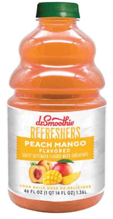 Dr. Smoothie Refreshers Peach Mango Six 46 Oz. Bottles