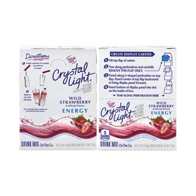 On-The-Go Sugar-Free Drink Mix Wild Strawberry Energy 0.13oz Single-Serving 30/Pk 2 Pk/Carton Ships in 1-3 Business Days