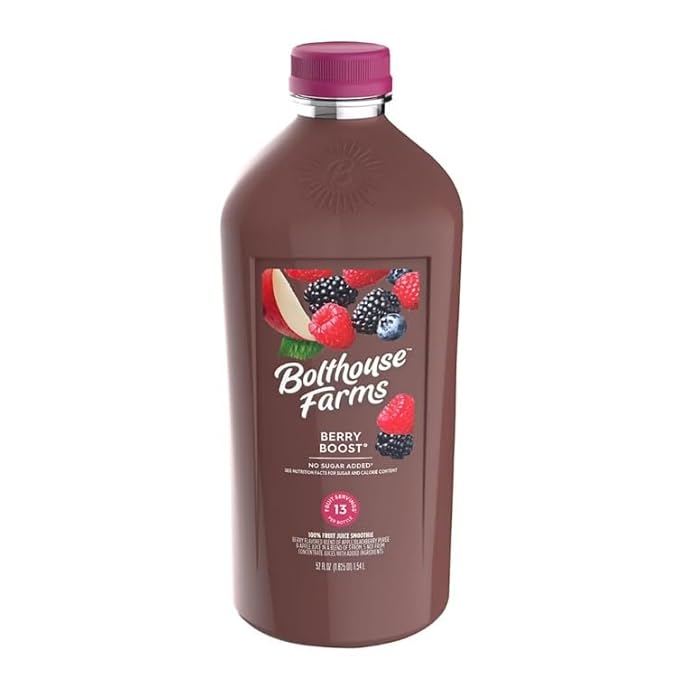 Bolt house Farm 100% Fruit Juice Variety Pack | Pack of 5 | Vanilla Chai Berry Boost Green Goodness Carrot and Golden Goodness | 52 oz